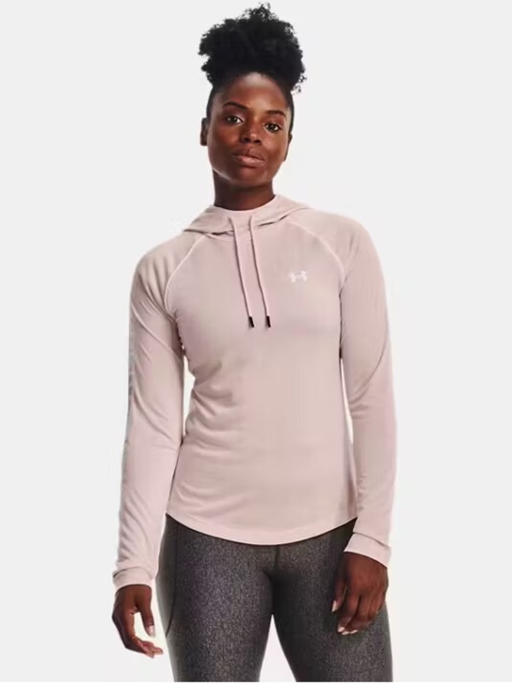 Under Armour Women's Light Pink Hooded Performance Top